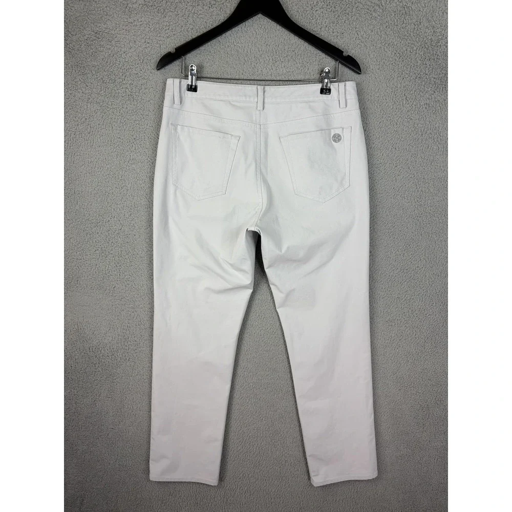 G/FORE Pants Mens 33x32 White Golf Twill 5 Pocket Khakis Cotton Blend Golf Mens